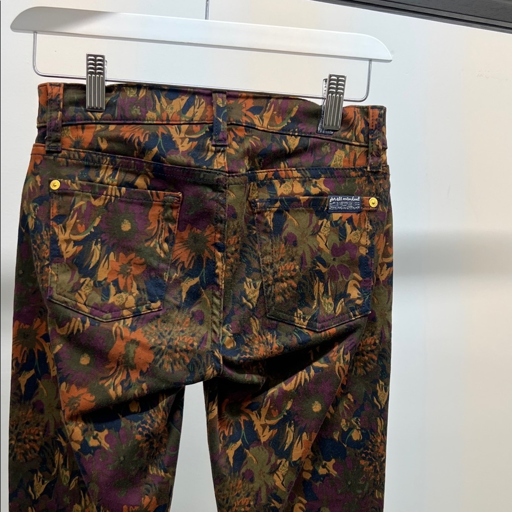 7 For All Mankind Multicolor Floral Skinny Jeans - Picture 6 of 8